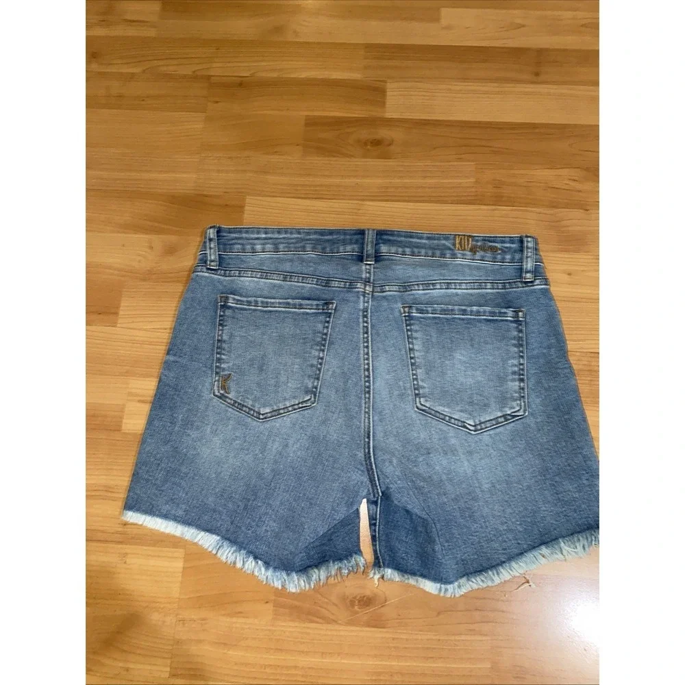 Kut From The Kloth Shorts Womens 8 Blue Kity Boyfriend Distressed Cutoff Casual - Picture 5 of 9